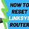 Reset Linksys Router