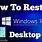Restore Icons On Desktop