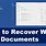 Restore Word Document