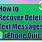 Retrieve Deleted Text Messages On iPhone 7