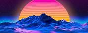 Retro Sunset Galaxy 4K Wallpaper
