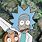 Rick and Morty Smoking Weed Art