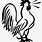 Rooster Clip Art Black White