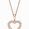 Rose Gold Diamond Heart Necklace