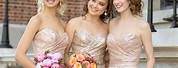 Rose Gold Sequin Bridesmaid Dresses