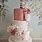 Rose Gold and White Wedding Cake