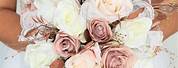 Rose Gold and White Wedding Flower Bouquet