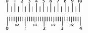 Ruler Showing Centimeters and Inches