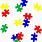 Scattered Puzzle Pieces Clip Art