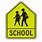 School Children Walking Sign