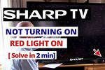 Sharp TV Model LC 60P6070u Wont Turn On Red Blink