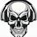 Skull with Headphones PNG