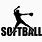 Softball Logo Black and White