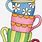 Stacked Tea Cups Clip Art