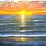Sunset Sea Painting