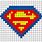 Superman Logo Pixel Art