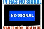 TV Says No Signal How to Fix