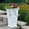 Tall White Outdoor Planters