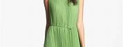 Ted Baker Green Pleated Dress