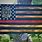 Thin Red Line Wood Flag