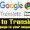 Translate Google Chrome