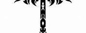 Tribal Sword Stencil