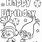 Trolls Birthday Coloring Page
