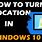 Turn On Location Services Windows 1.0