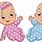 Twin Babies Clip Art