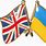 UK Ukraine Pin Badge