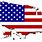 USA Map American Flag