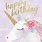 Unicorn Birthday Card Free