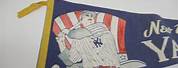 Vintage Miniature Pennant Yankees Babe Ruth