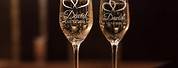 Wedding Champagne Flutes Engraved