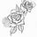White Rose Flower Drawing