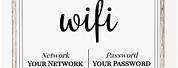 Wifi Password Free Printable Editable PDF