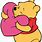 Winnie the Pooh Hugging a Heart