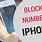 iPhone Block Number