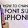 iPhone Font Size