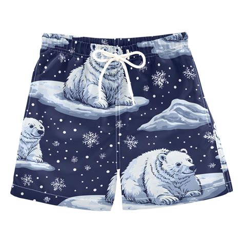 BZSMCE Beach Shorts Trunks Quick Dry Short Arctic Polar Bear Snow Pattern Of Printed - Walmart.com