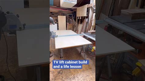 Making a TV lift cabinet and a life lesson #woodworking #tools #cabinet
