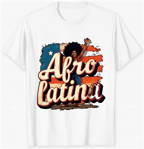 Afro Latina Flag Design Graphic Print Short Sleeve T-Shirt For Women ...