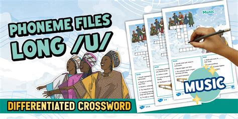 Long u Music Crossword Set