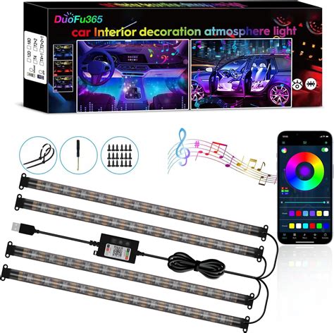 Car Led Strip Lights, RGB Truck Interior Lights with App Control, Under ...