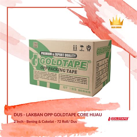 Jual GOLDTAPE Plakban Lakban OPP Core Hijau 2 inch 48mm 80 Yard/ Bening - Cokelat - Dus | Shopee ...