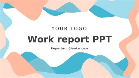 General Work Report With Simple And Creative Blue Design PowerPoint ...