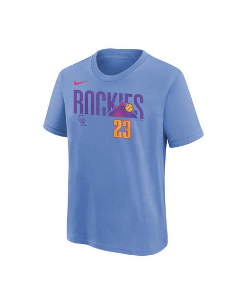 Playera Nike de la MLB para niños talla grande Colorado Rockies Kris ...