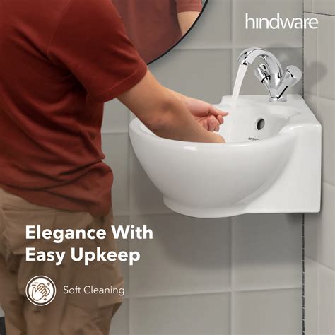 Hindware Classic Corner Wall Hung Basin 10055 | Space‑Saving Wash Basin ...