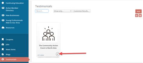 Edit Testimonials in the Info Hub - GrowthZone