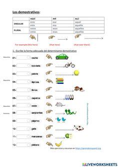 Demonstratives - Ficha interactiva | Demonstrative pronouns, English ...